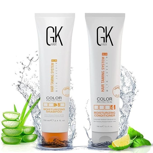 GK HAIR Global Keratin Moisturizing Shampoo and Conditioner Sets for Color Treated Hair - Daily Use Cleansing Dry to Normal Sulfate Paraben-Free - All Hair Types for Men and Women