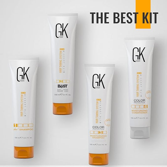 GK HAIR Global Keratin The Best Consumer Box Kit Smoothing Keratin Treatment Professional Brazilian Complex Blowout Straightening For Silky Smooth & Frizzy Hair