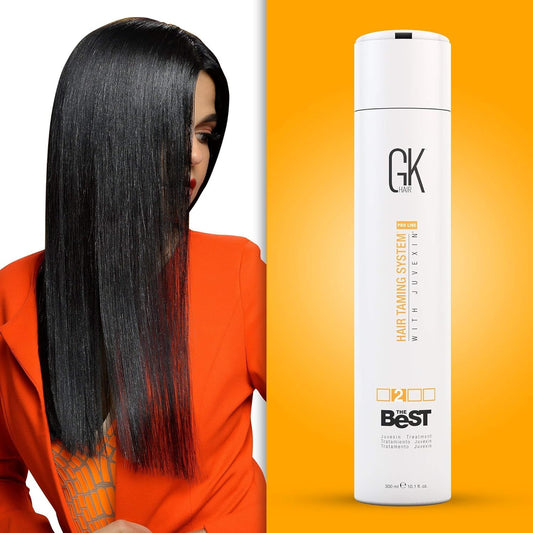 GK HAIR Global Keratin The Best (10.1 Fl Oz/300ml) Smoothing Keratin Hair Treatment - Professional Brazilian Complex Blowout Straightening For Silky Smooth & Frizz Free Hair